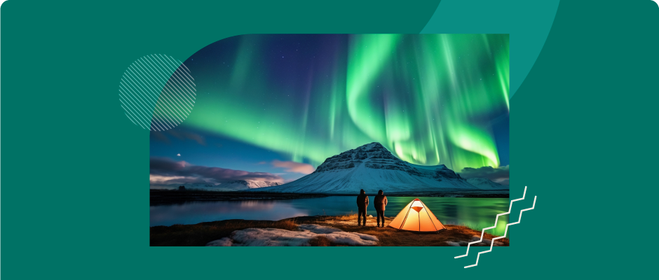 Espectacular vista de las auroras boreales