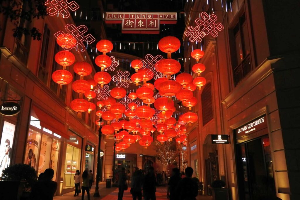 Calle de China por la noche