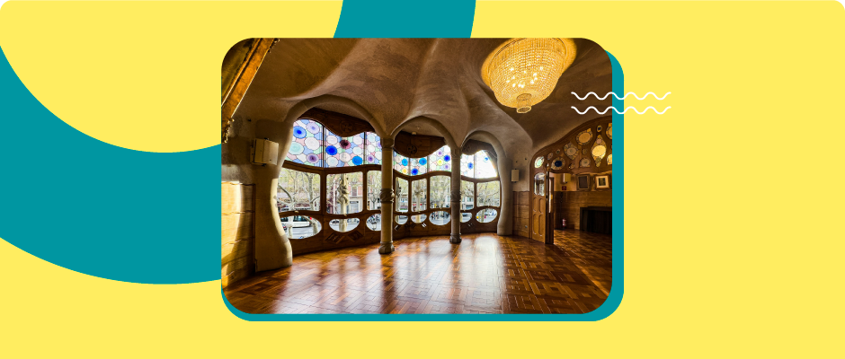 Vista interior de Casa Batlló en Barcelona